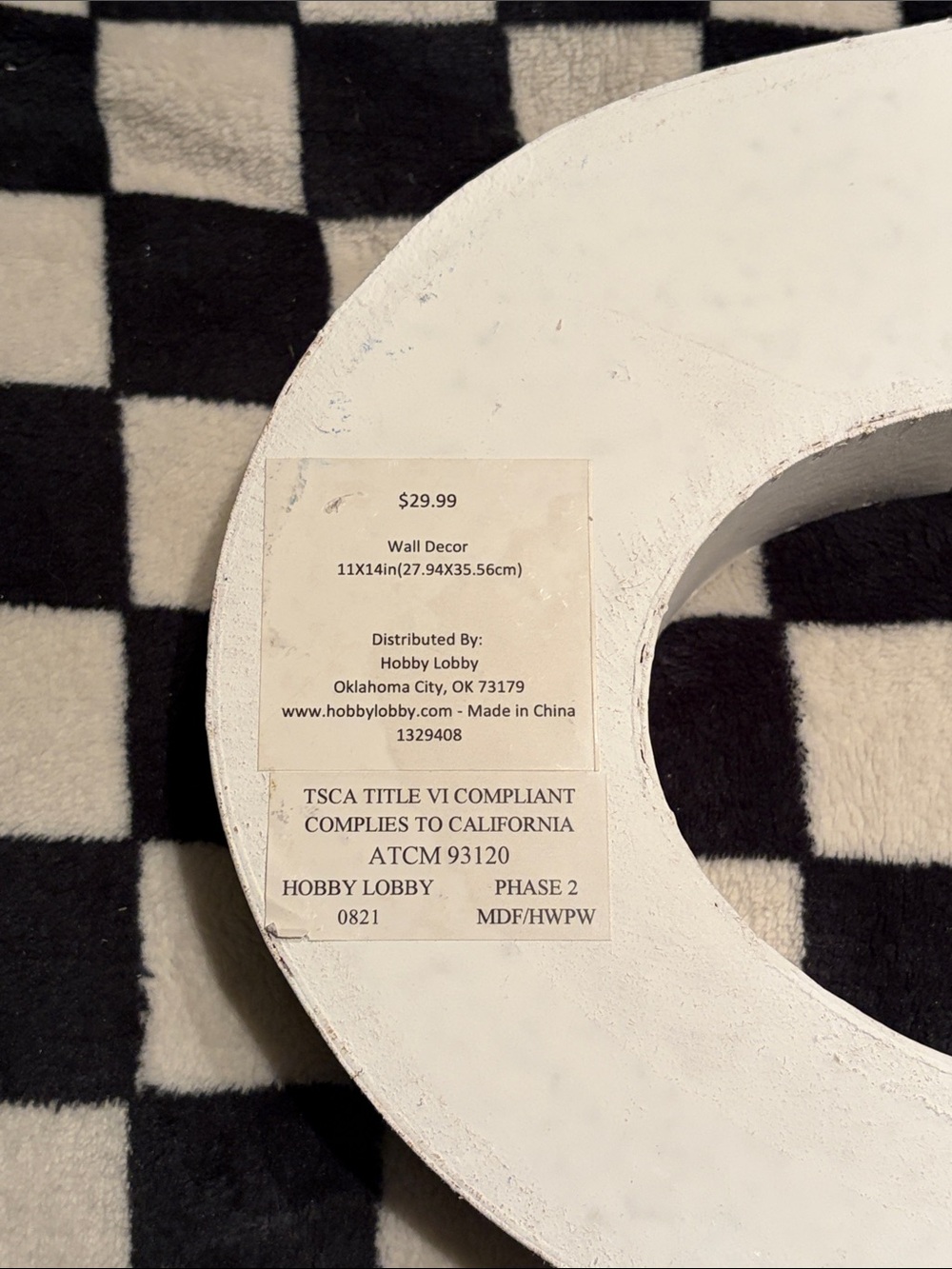 Hobby Lobby White Distressed Decorative Letter - Picture 2 of 3